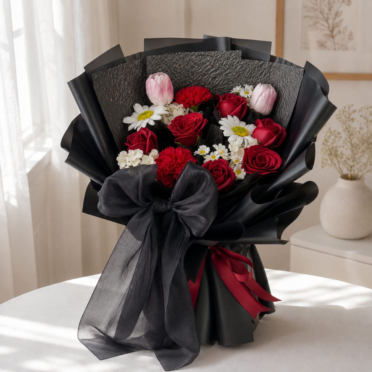 Blooming Bow - Soap Flower Bouquet