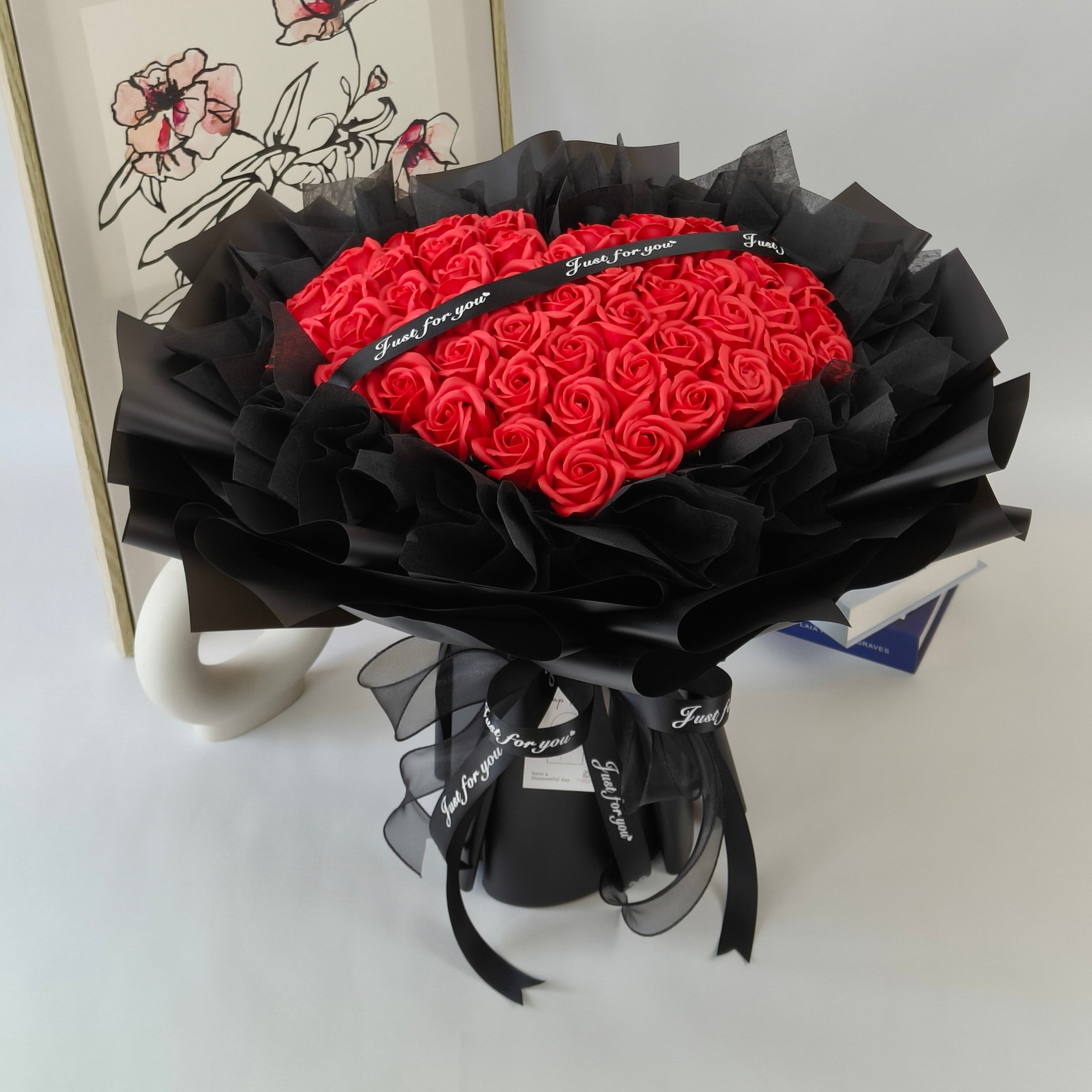 Fiery Embrace - Soap Flower Bouquet