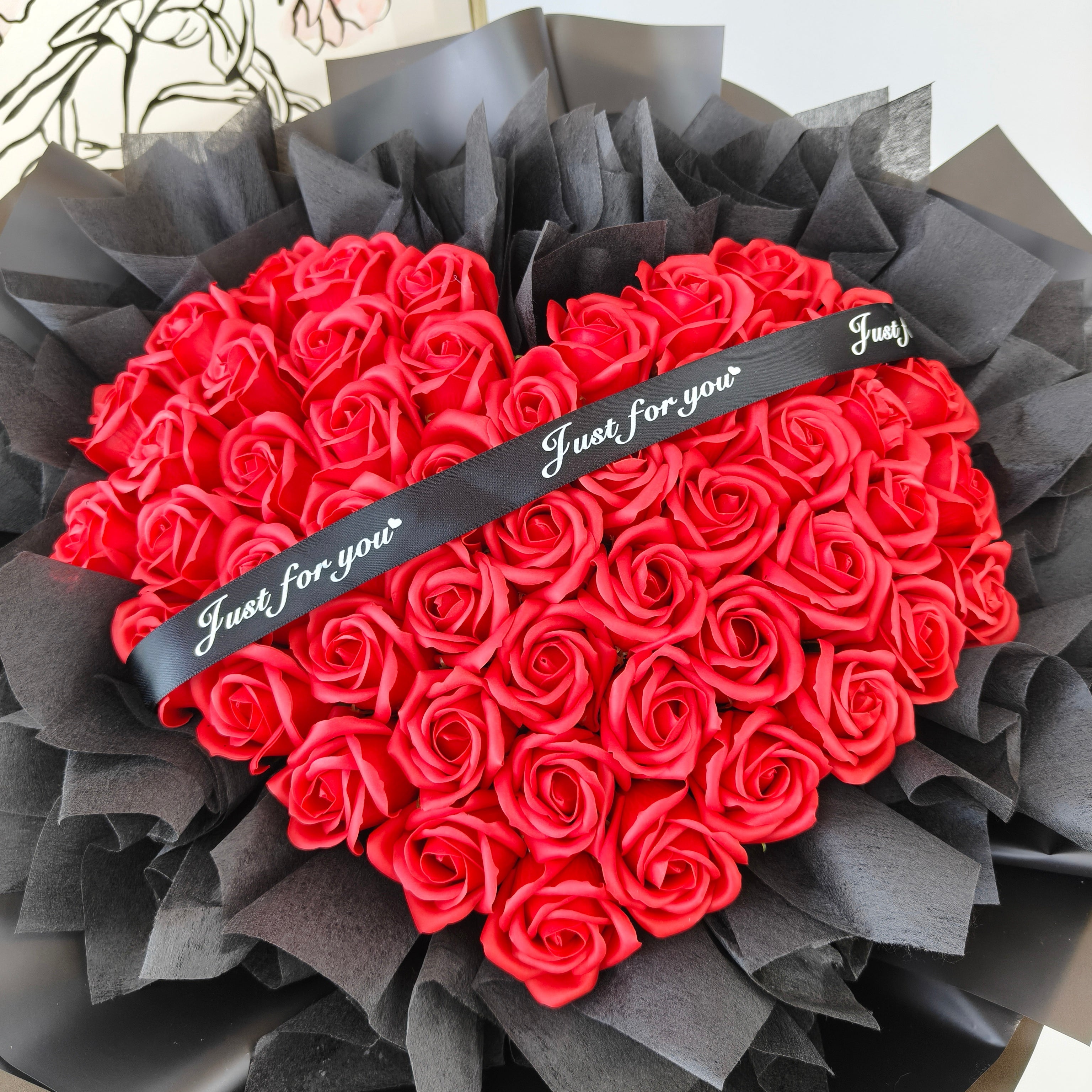 Fiery Embrace - Soap Flower Bouquet