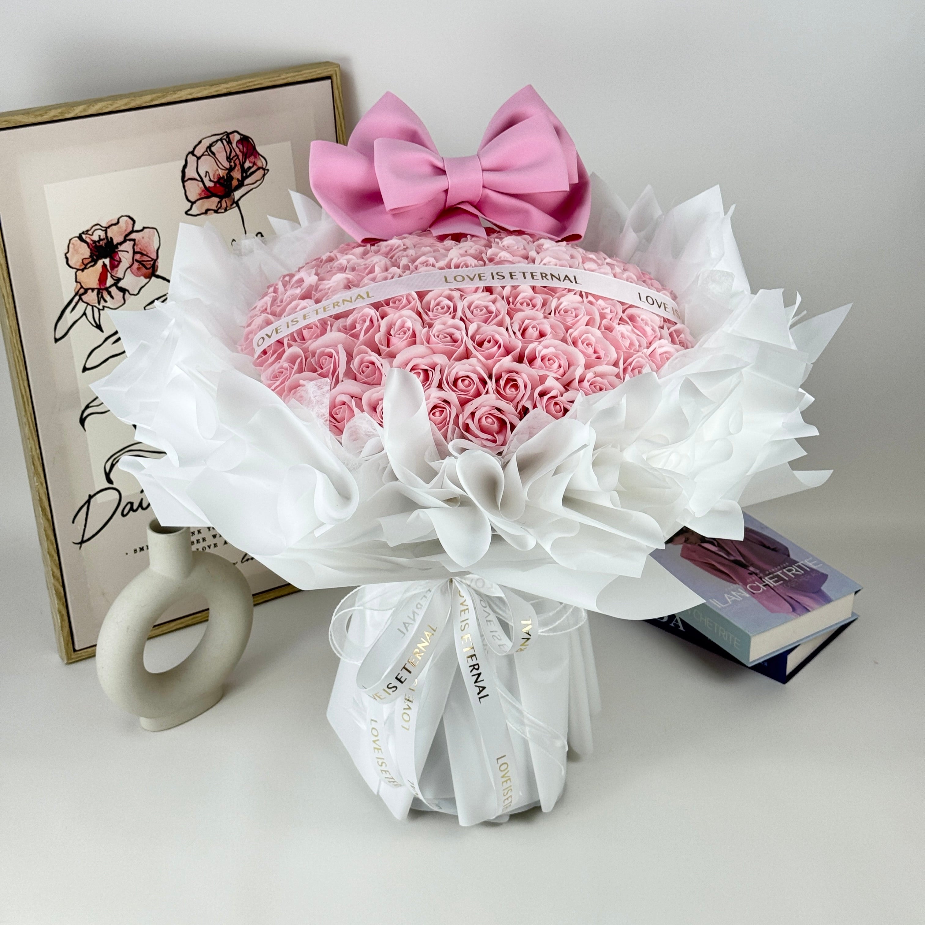Big Bow Love - Soap Flower Bouquet