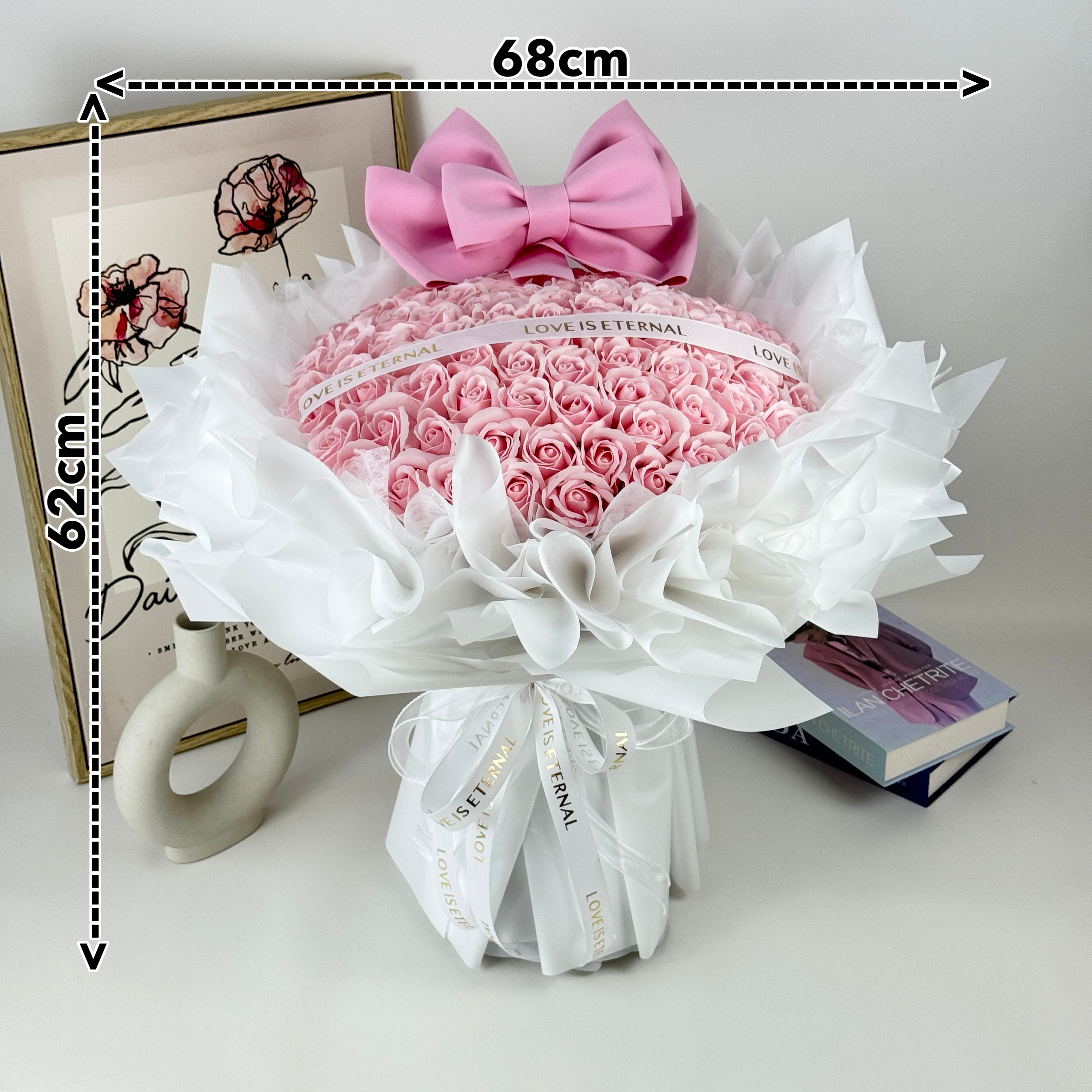 Big Bow Love - Soap Flower Bouquet