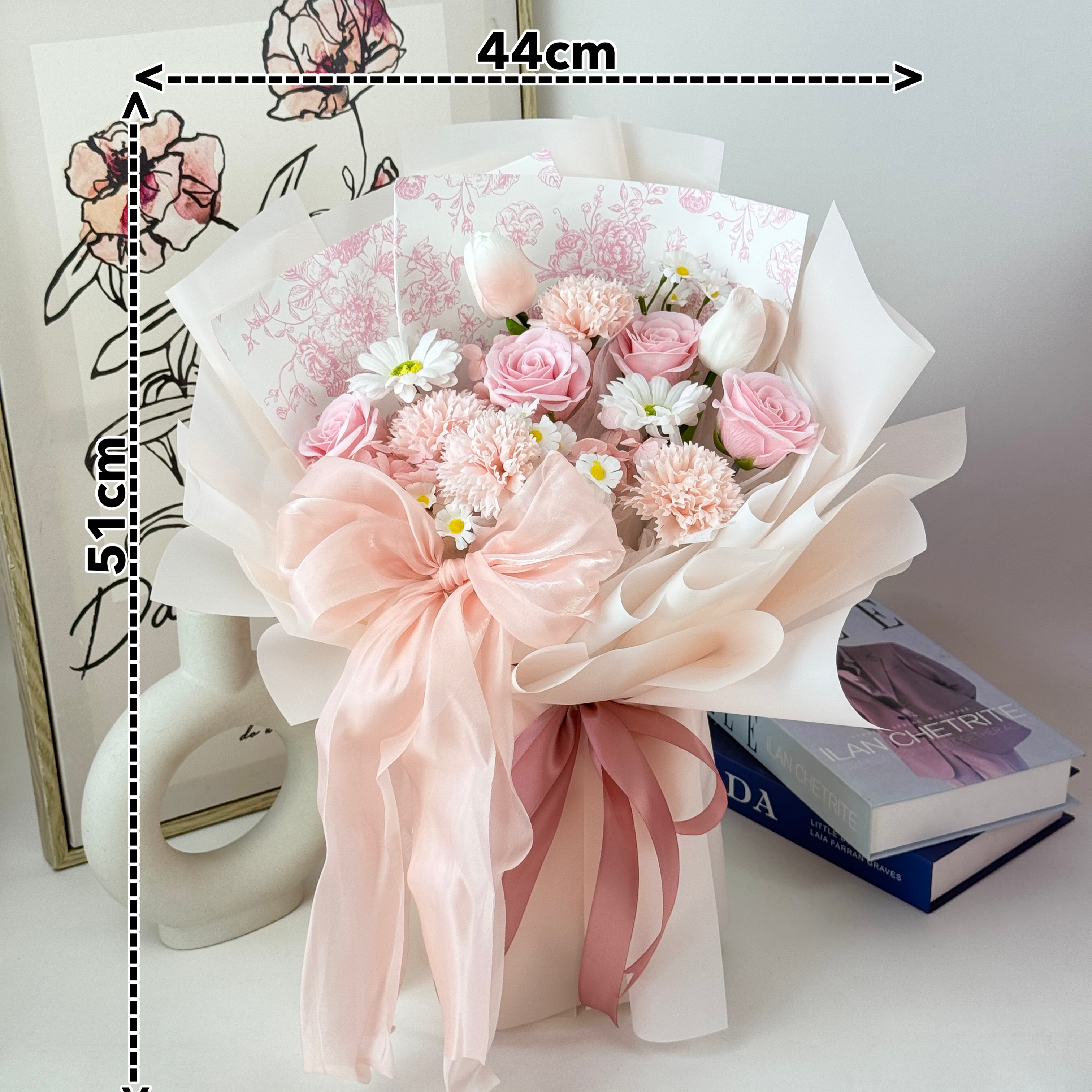 Blooming Bow - Soap Flower Bouquet
