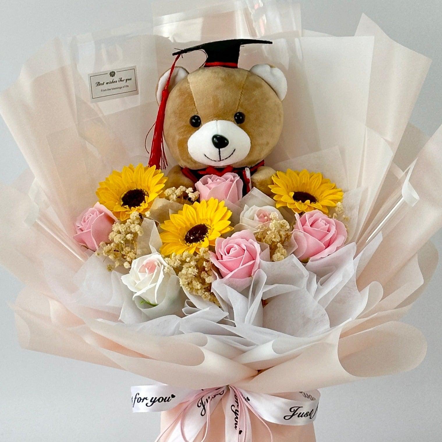 Academic Star - Soap Flower Fusion Bouquet-Soap Flower-9 stalks-Mix-De Fairy Tales