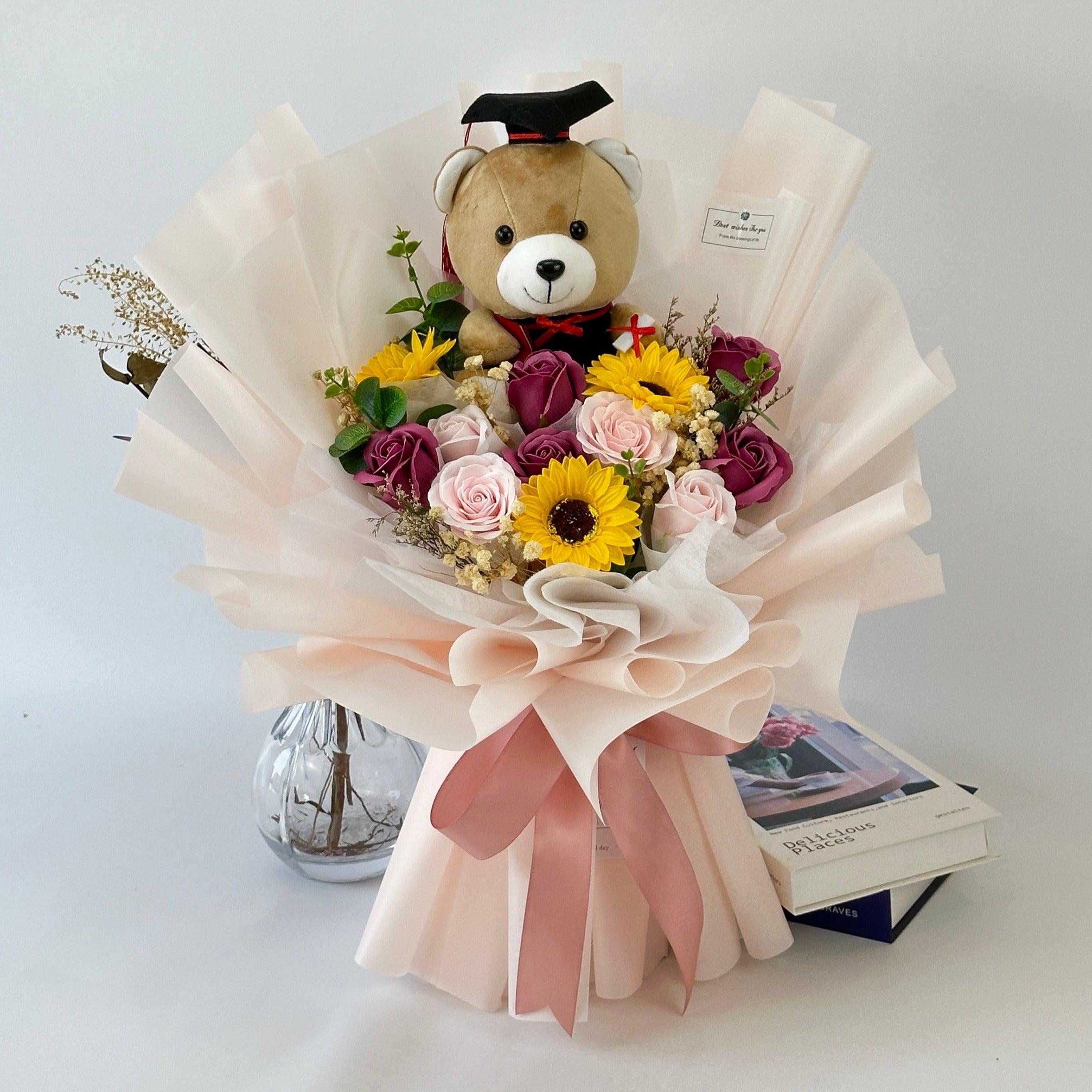 Achiever's Delight - Soap Flower Fusion Bouquet-Soap Flower-13 stalks-Mix-1-De Fairy Tales