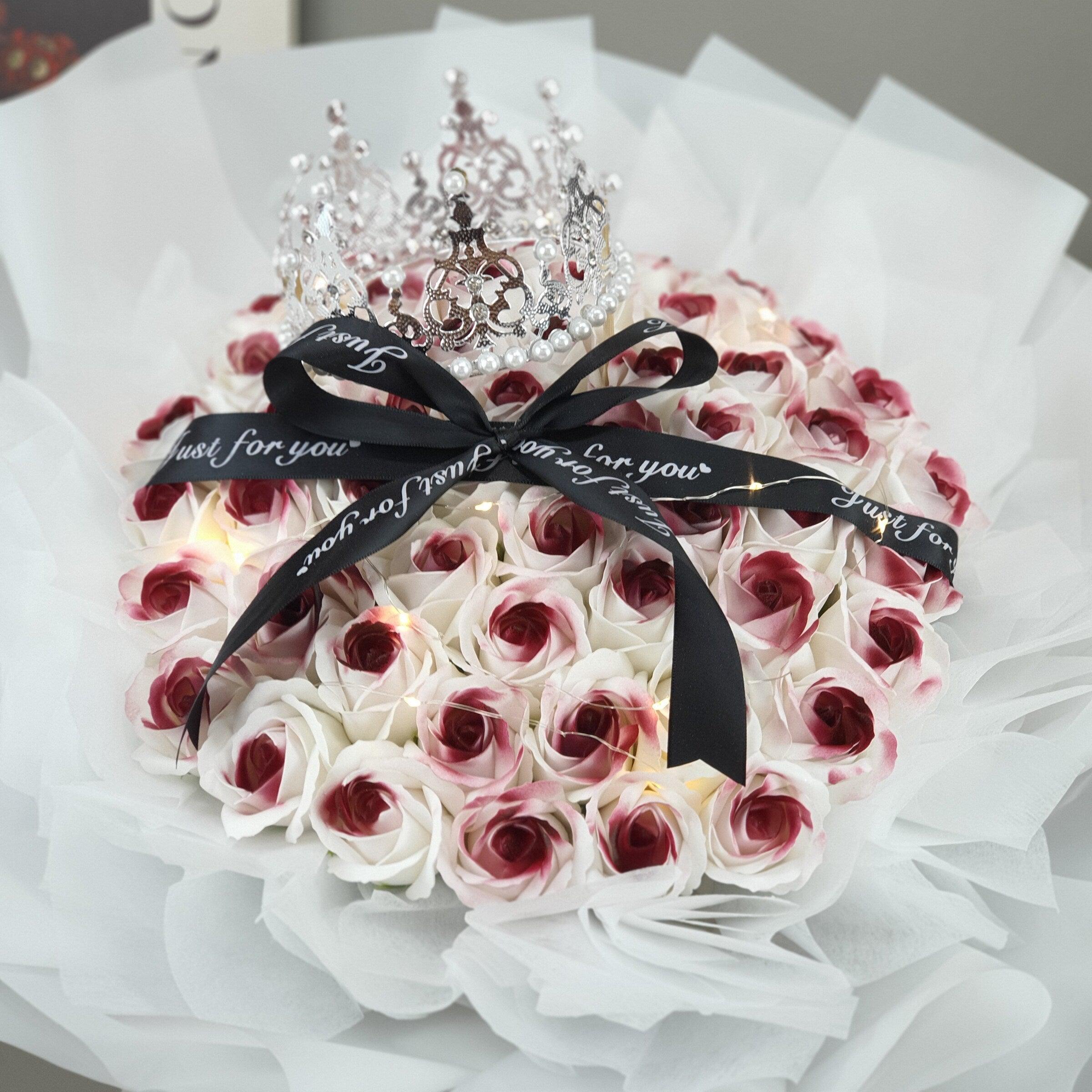 Amethyst Adoration - Soap Flower Bouquet-Soap Flower-33 stalks-Mix-De Fairy Tales