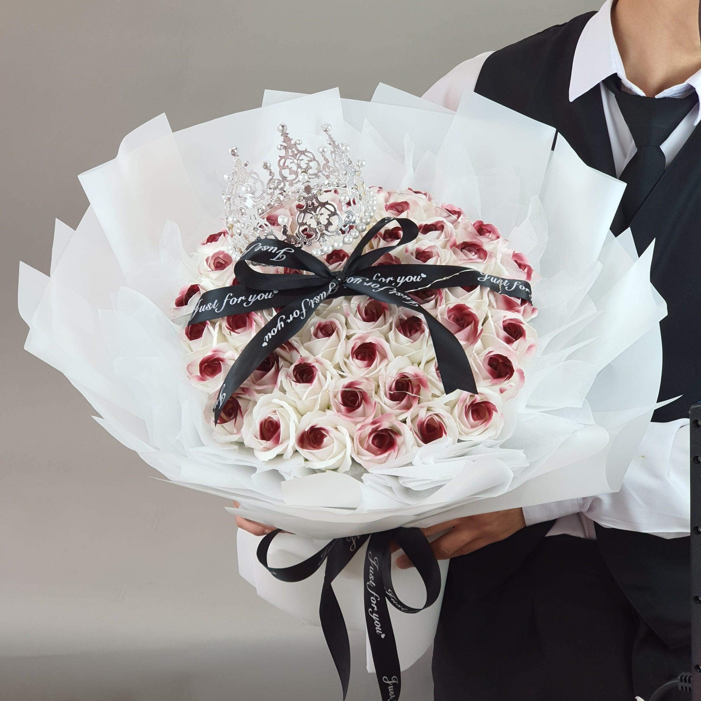 Amethyst Adoration - Soap Flower Bouquet-Soap Flower-33 stalks-Mix-De Fairy Tales