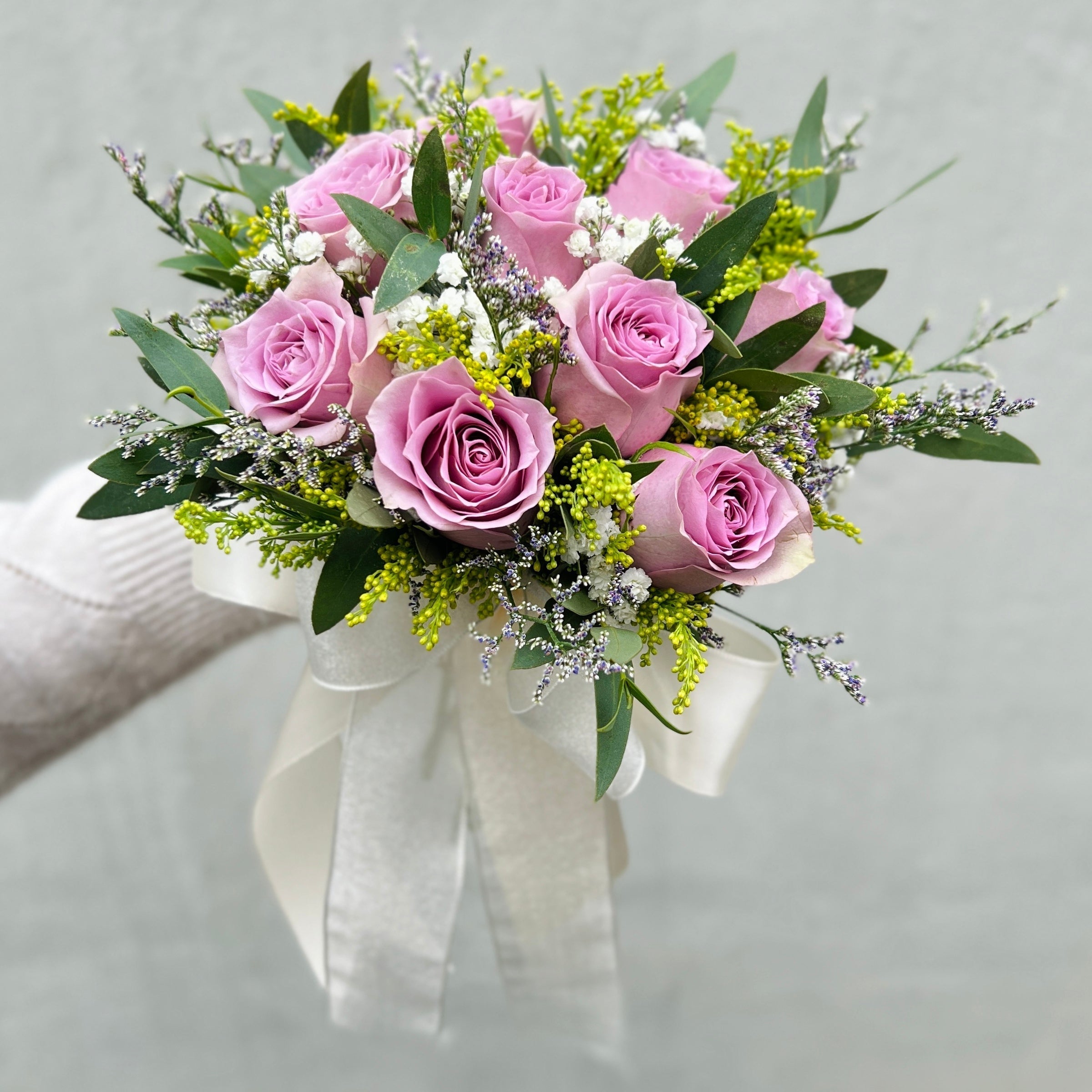 Angelic Bloom - Fresh Flower Bridal Bouquet-Fresh Flower-9 stalks-Pink-DeFairy Tales