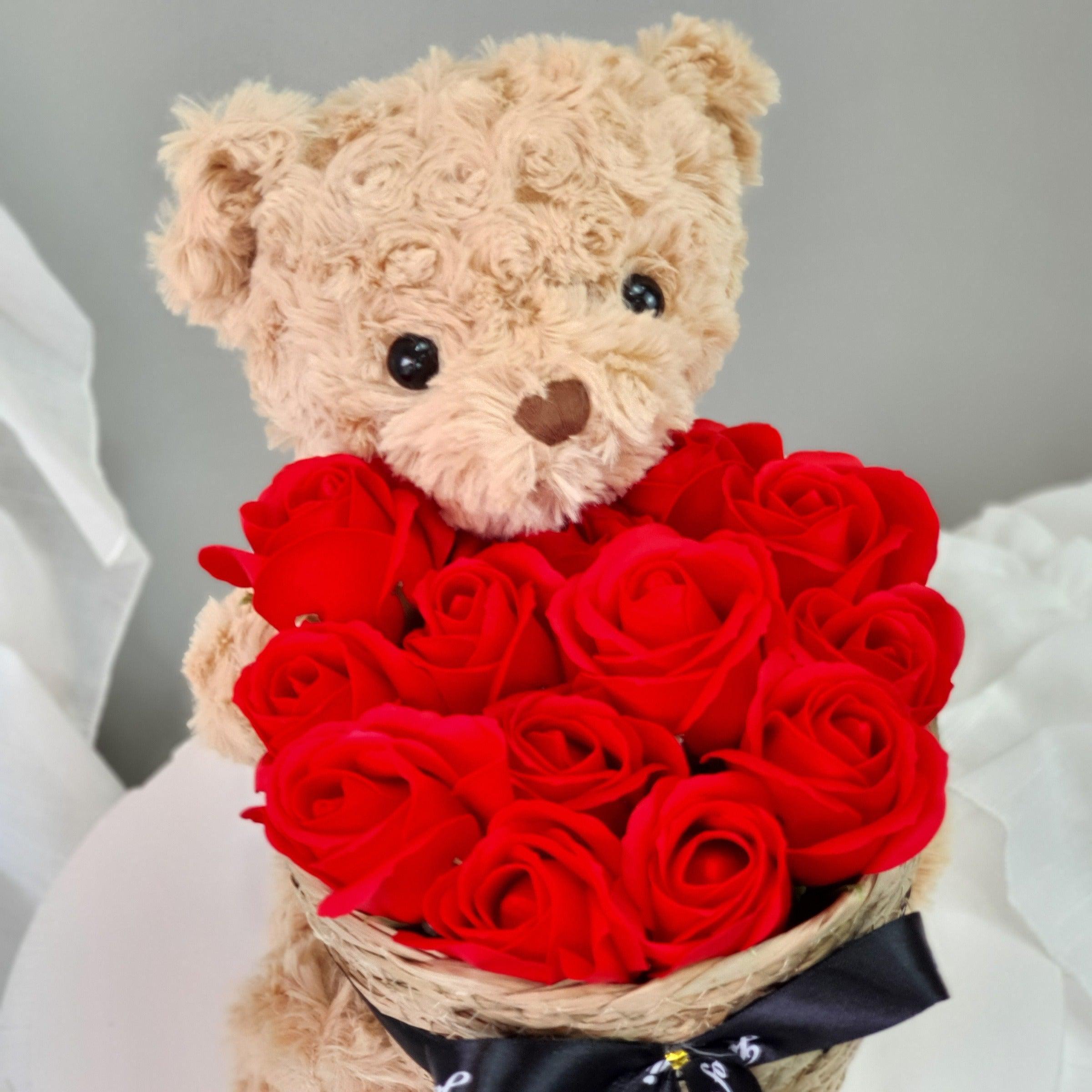 Care Bear - Soap Flower Fusion Bouquet-Soap Flower-19 stalks-Red-1-De Fairy Tales