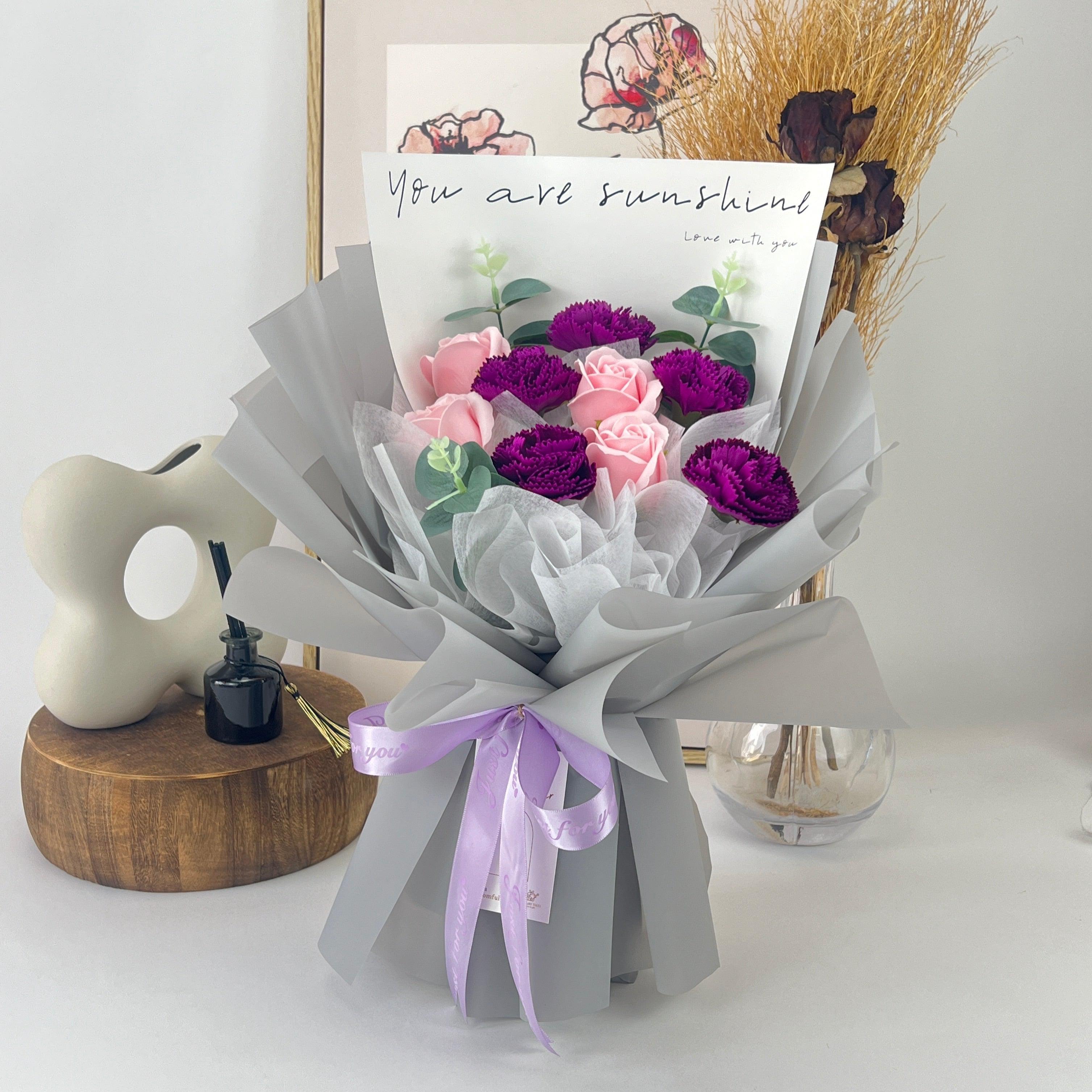 Embrace of Love - Soap Flower Bouquet-Soap Flower-9 stalks-Mix-2-De Fairy Tales