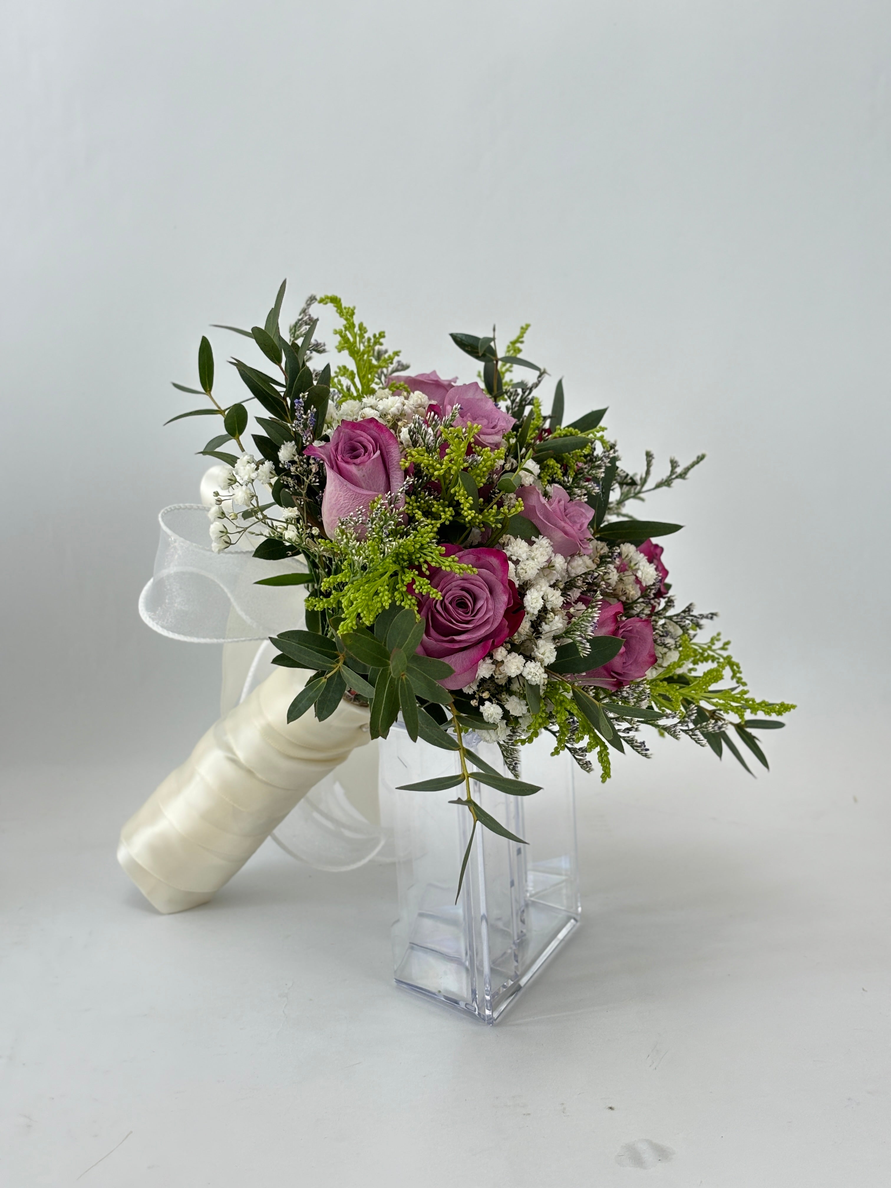 Enduring Devotion - Fresh Flower Bridal Bouquet-Fresh Flower-9 stalks-Purple-DeFairy Tales