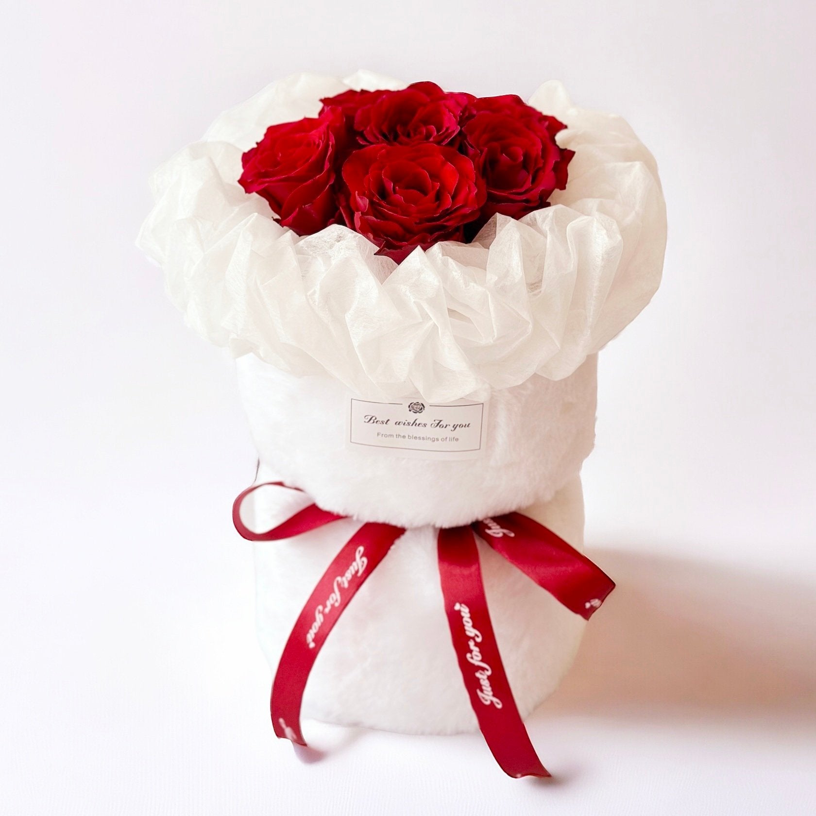 Heartfelt Affection - Fresh Flower Bouquet-Fresh Flower-6 stalks-Red-1-DeFairy Tales