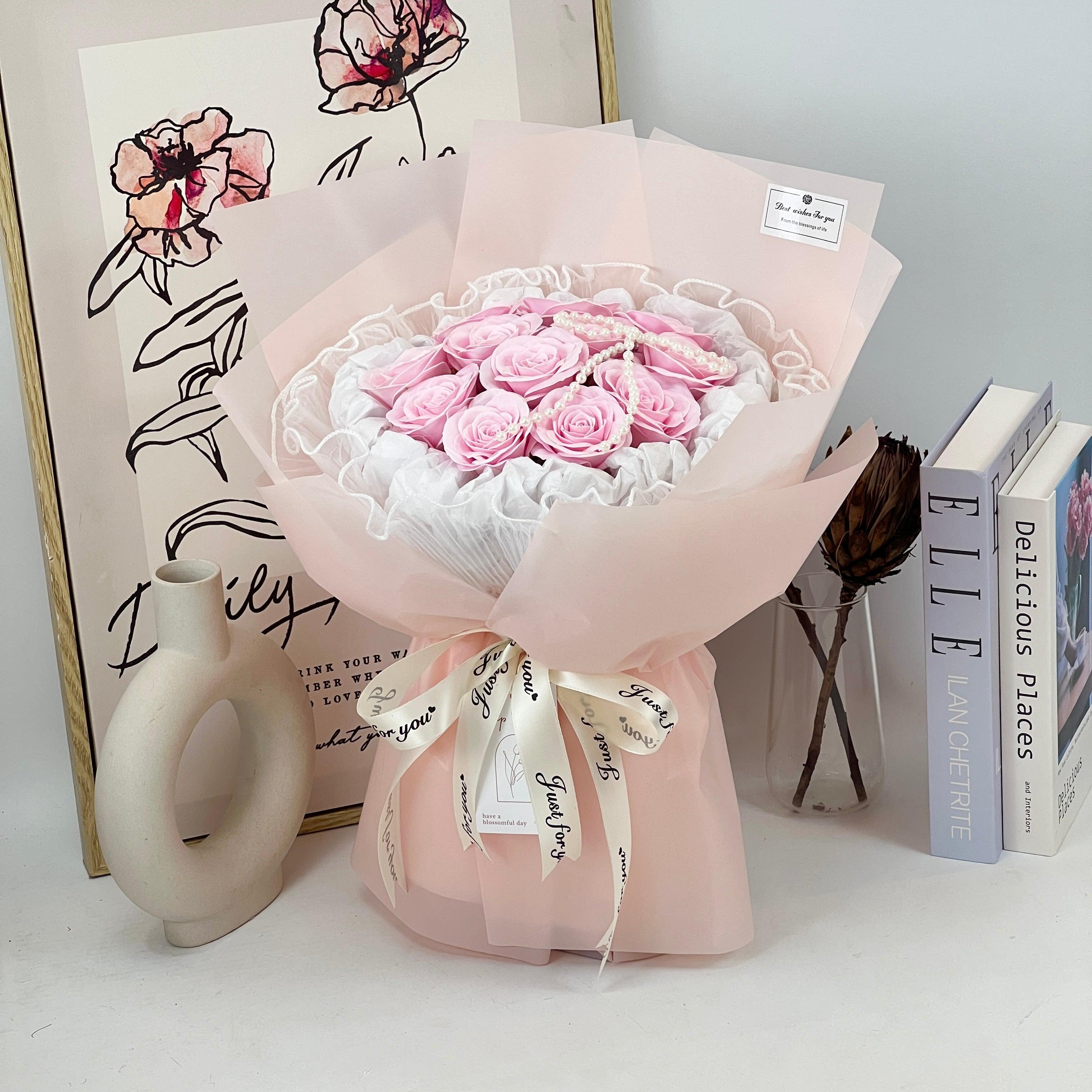 Mirage - Soap Flower Bouquet-Soap Flower-12 stalks-Pink-De Fairy Tales