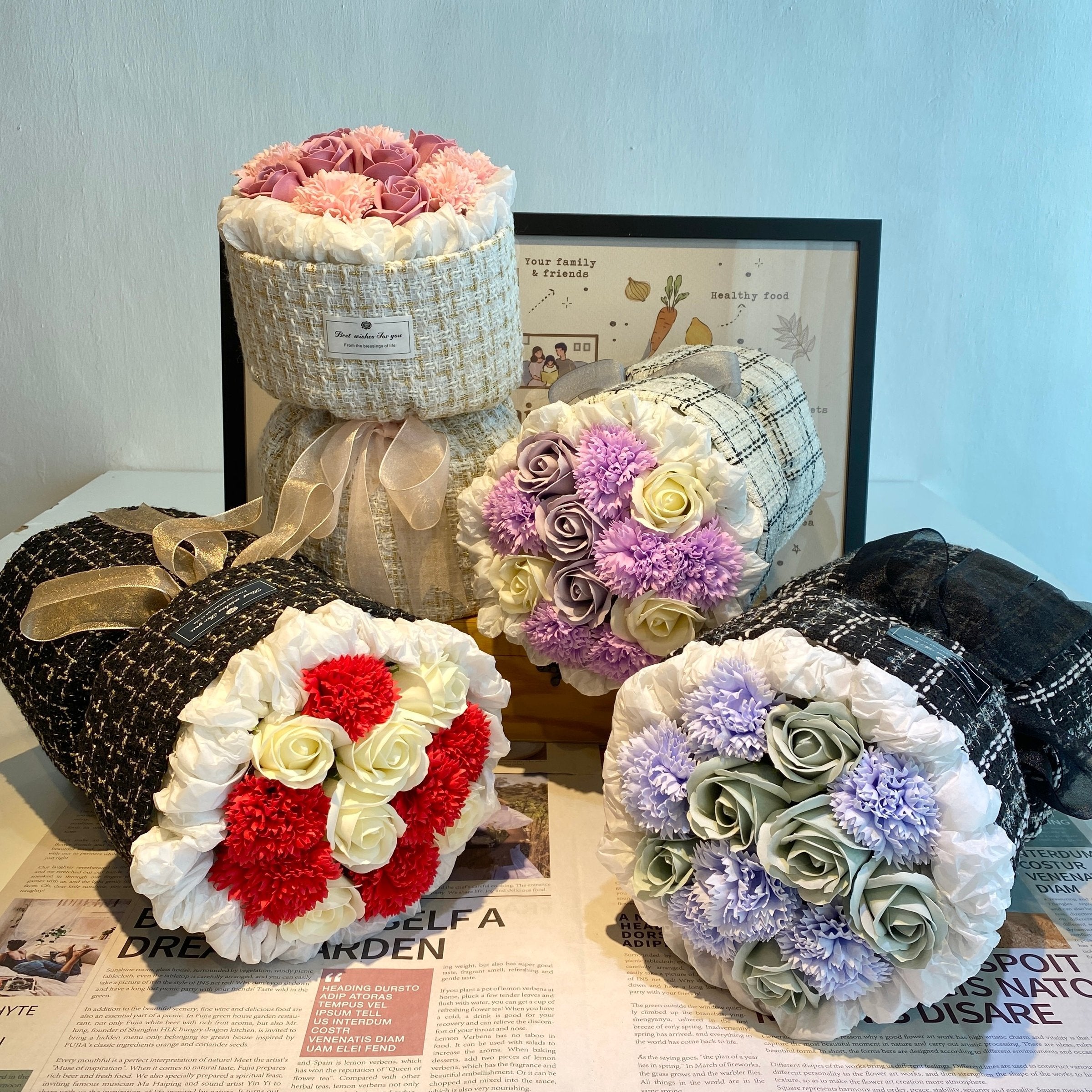 Opulent Amour - Soap Flower Bouquet-Soap Flower-DeFairy Tales