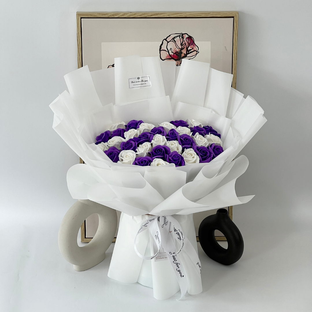 Radiant Springtime - Soap Flower Bouquet-Soap Flower-33 stalks-Mix-2-De Fairy Tales