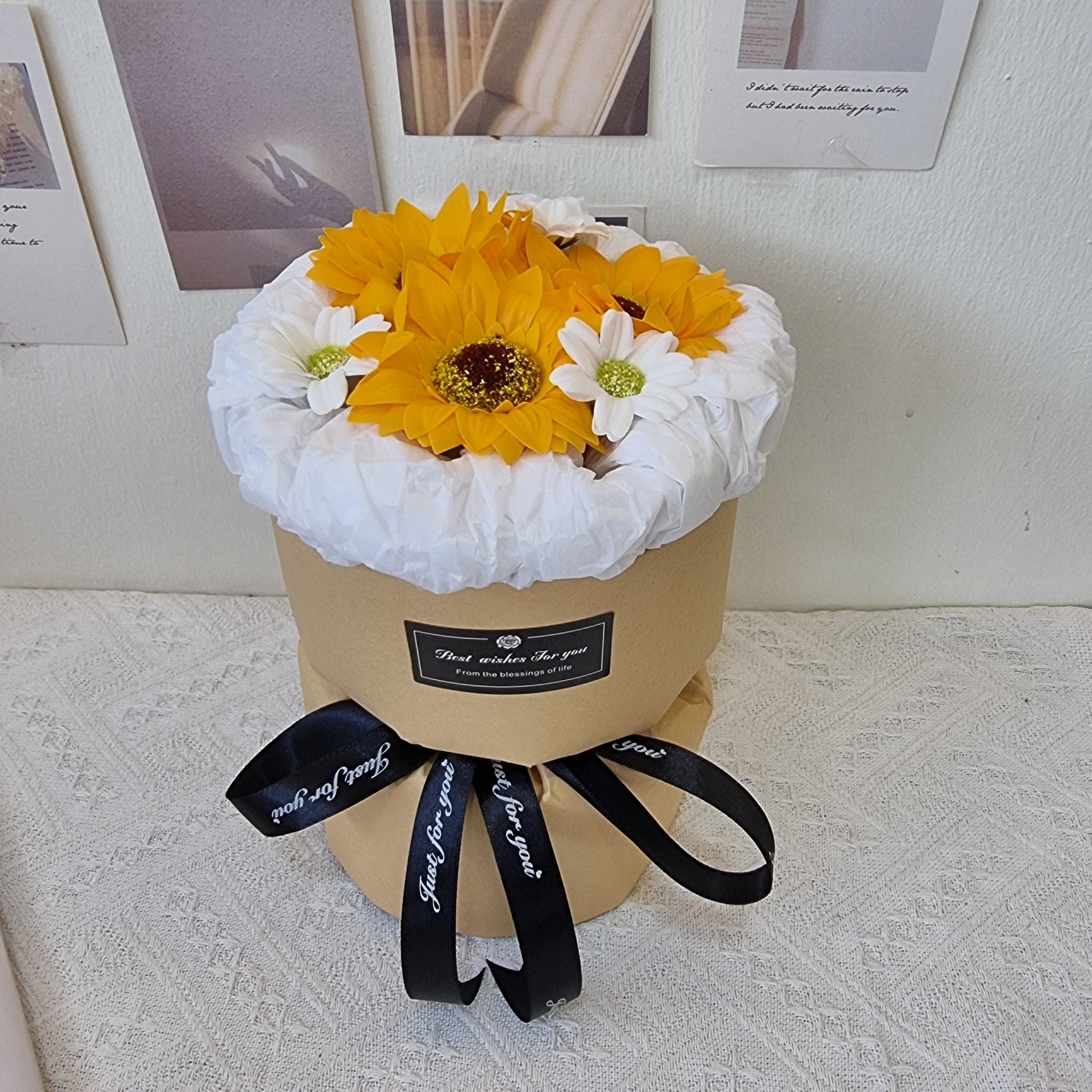 Sunshine - Soap Flower Bouquet-Soap Flower-6 stalks-Yellow-DeFairy Tales
