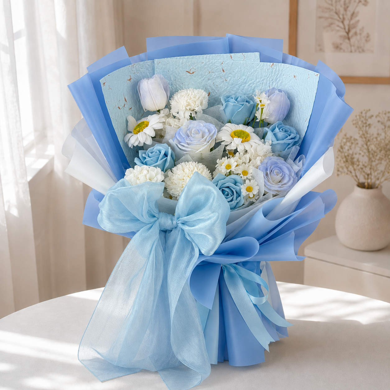 Blooming Bow - Soap Flower Bouquet