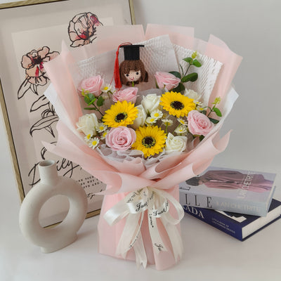 Bright Future Graduation - Soap Flower Bouquet