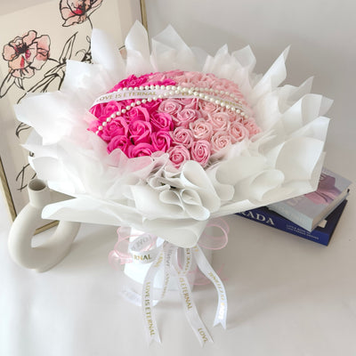 Scarlet Embrace - Soap Flower Bouquet