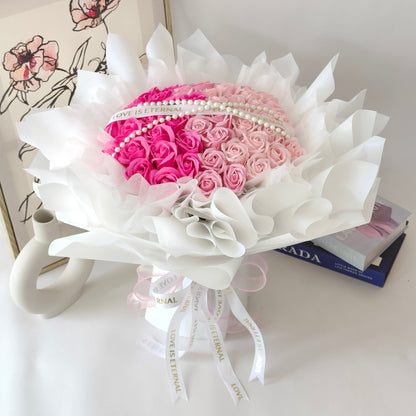 Scarlet Embrace - Soap Flower Bouquet