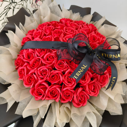 Scarlet Embrace - Soap Flower Bouquet