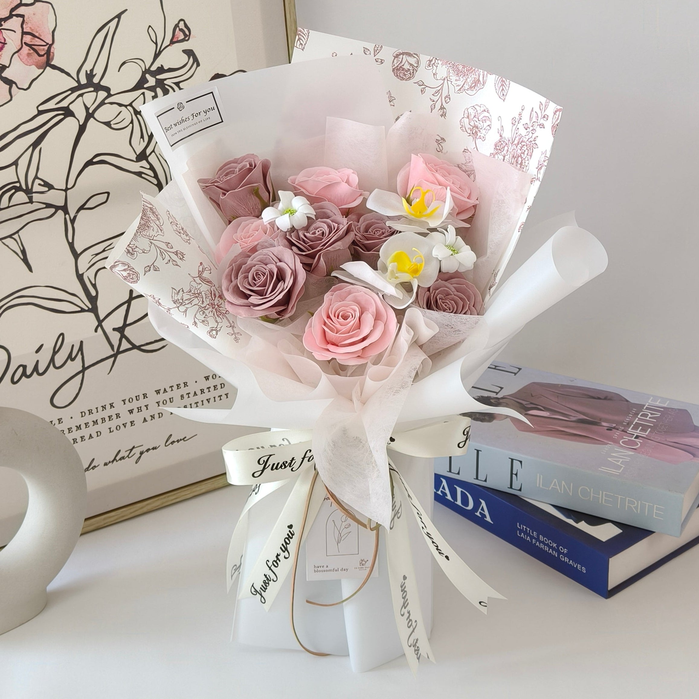 Gentle Petals - Soap Flower Bouquet