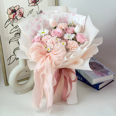 Blooming Bow - Soap Flower Bouquet