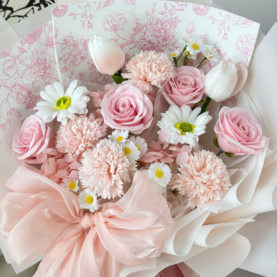 Blooming Bow - Soap Flower Bouquet