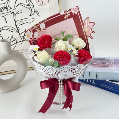 Pearly Butterfly - Soap Flower Bouquet