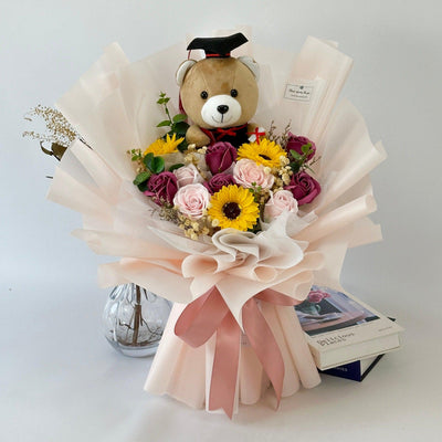 Achiever's Delight - Soap Flower Fusion Bouquet-Soap Flower-13 stalks-Mix-1-De Fairy Tales