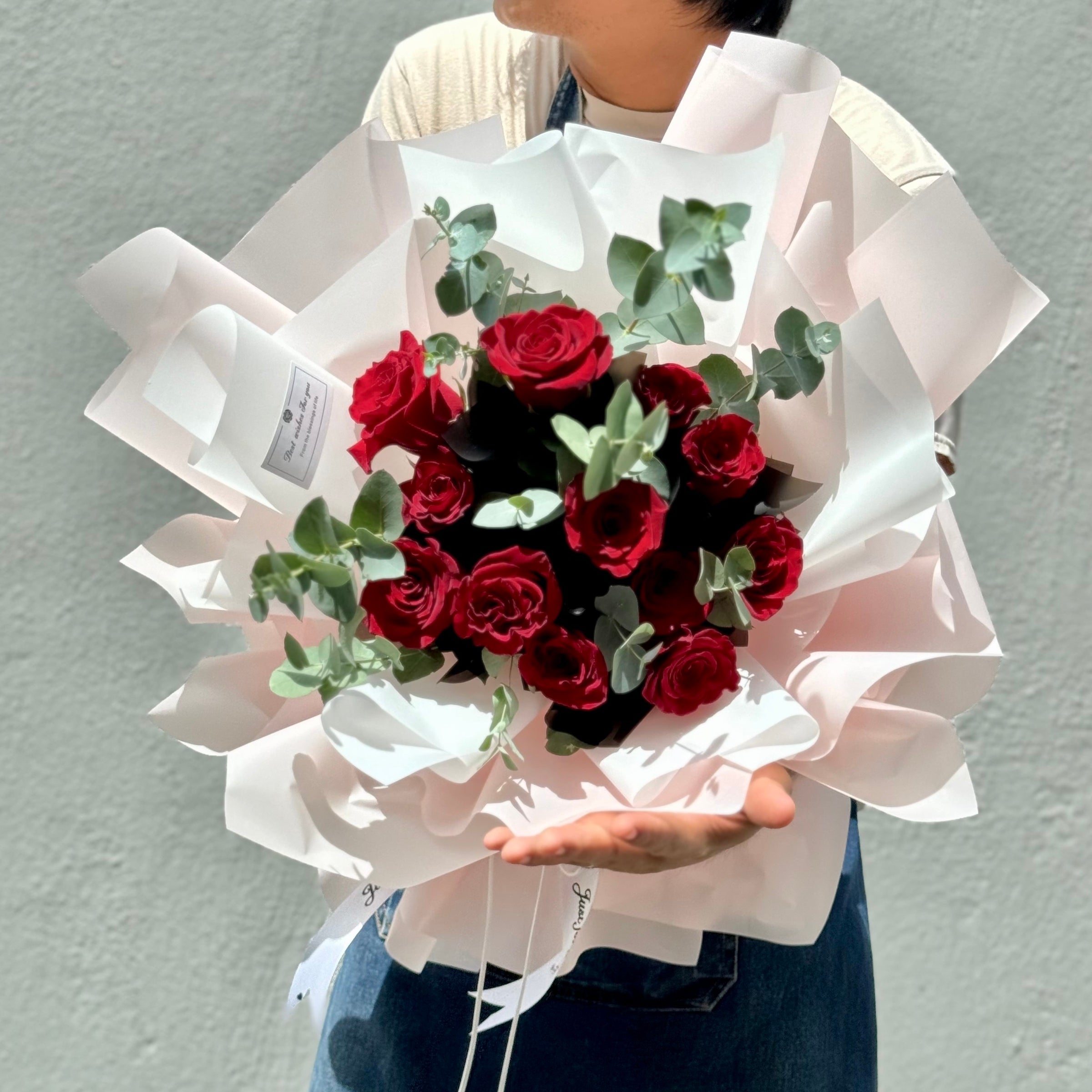 Amore's Bloom - Fresh Flower Bouquet-Fresh Flower-12 stalks-Red-DeFairy Tales
