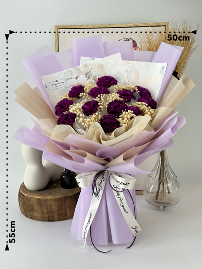 Breath Of Love - Soap Flower Bouquet-Soap Flower-12 stalks-Pink-De Fairy Tales