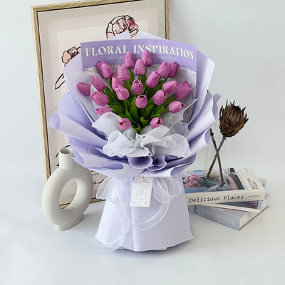 Dulcet - Soap Flower Bouquet-Soap Flower-24 stalks-Purple-De Fairy Tales