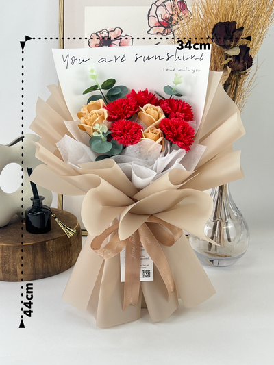 Embrace of Love - Soap Flower Bouquet-Soap Flower-9 stalks-Pink-1-De Fairy Tales