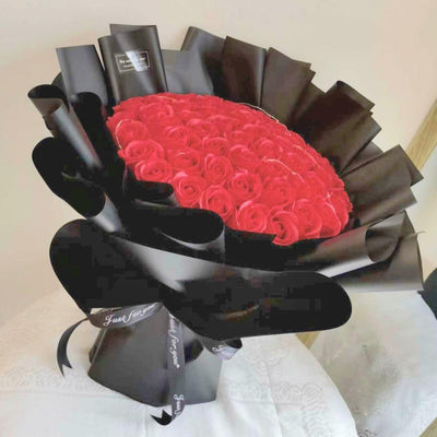 Everlasting Elegance - Soap Flower Bouquet-Soap Flower-Red-99 stalks-2-De Fairy Tales