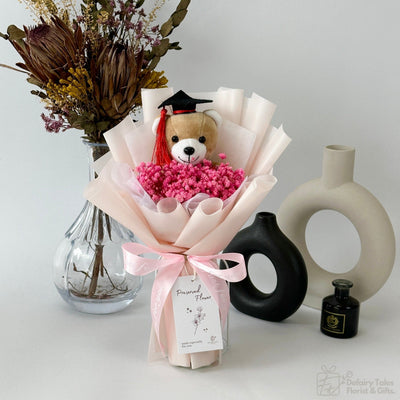 Graduate's Glory - Preserved Flower Fusion Bouquet-Preserved Flower-S-Pink-De Fairy Tales