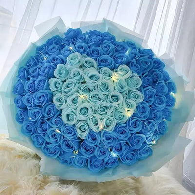 Infinite Devotion - Soap Flower Bouquet-Soap Flower-99 stalks-Pink-De Fairy Tales