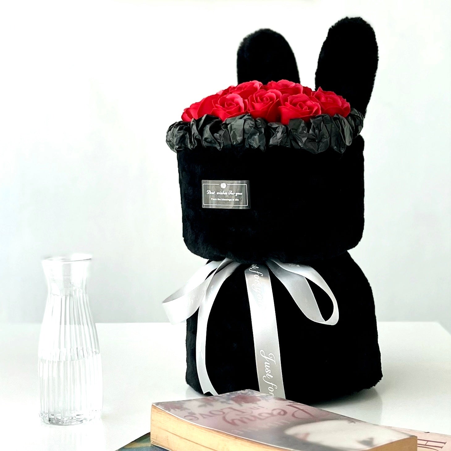 Lovely Bunny - Soap Flower Bouquet-Soap Flower-19 stalks-Red-1-DeFairy Tales