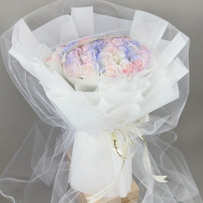 Love's Whispering - Soap Flower Bouquet-Soap Flower-33 stalks-Red-1-De Fairy Tales
