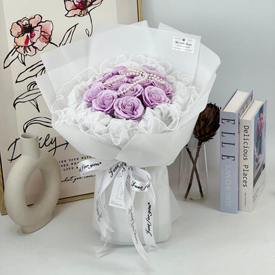 Mirage - Soap Flower Bouquet-Soap Flower-12 stalks-Purple-De Fairy Tales