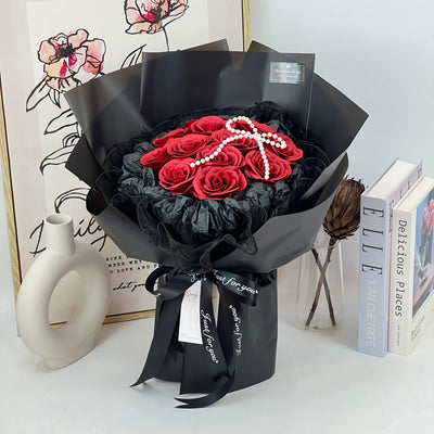 Mirage - Soap Flower Bouquet-Soap Flower-12 stalks-Red-De Fairy Tales