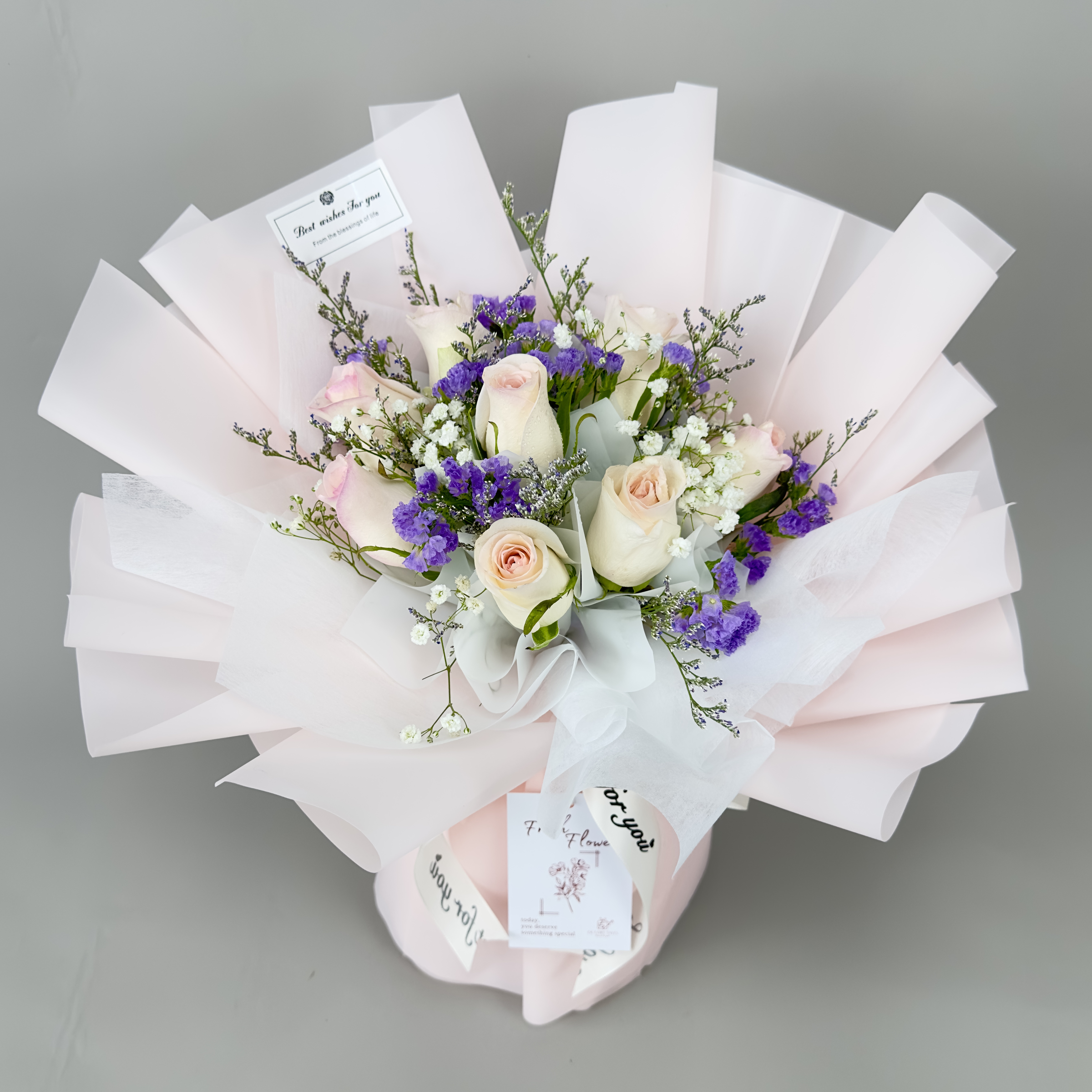 Mystic Garden Harmony - Fresh Flower Bouquet-Fresh Flower-9 stalks-Pink-DeFairy Tales