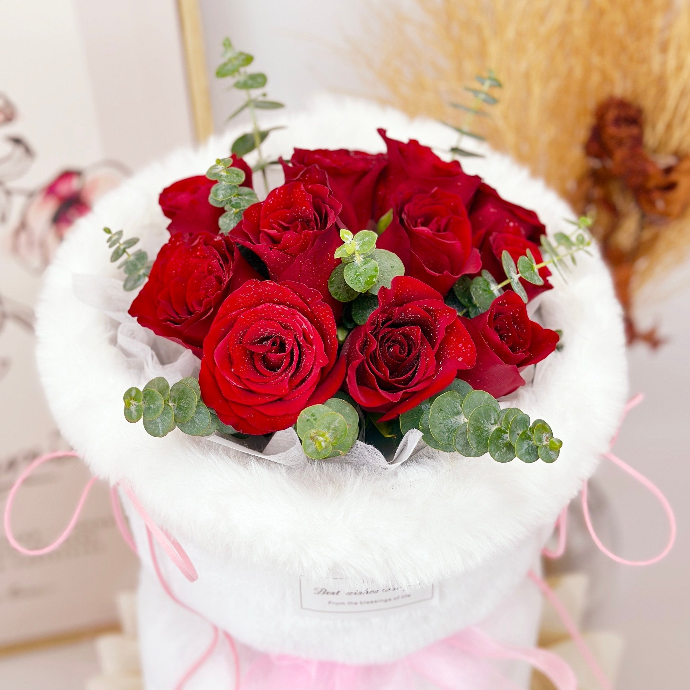 Passion's Embrace - Fresh Flower Bouquet-Fresh Flower-12 stalks-Red-DeFairy Tales