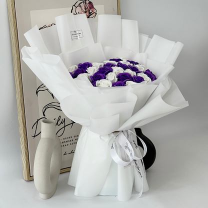 Radiant Springtime - Soap Flower Bouquet-Soap Flower-33 stalks-Red-1-De Fairy Tales