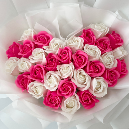 Radiant Springtime - Soap Flower Bouquet-Soap Flower-33 stalks-Red-1-De Fairy Tales