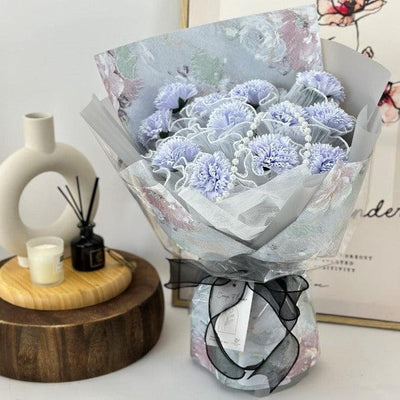 Serene Cascade - Soap Flower Bouquet-Soap Flower-12 stalks-Blue-De Fairy Tales