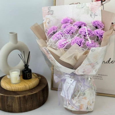 Serene Cascade - Soap Flower Bouquet-Soap Flower-12 stalks-Purple-De Fairy Tales