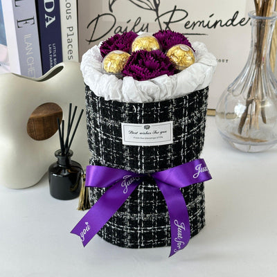 Sweet Affection - Soap Flower Bouquet-Soap Flower-3 stalks-Purple-1-De Fairy Tales