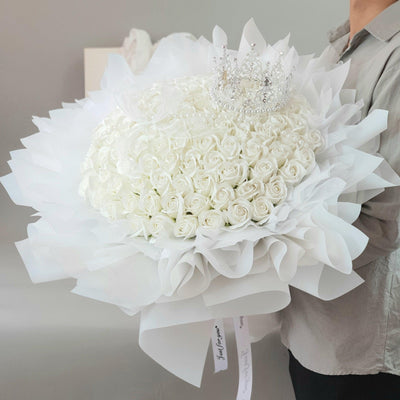 Whispering Willow - Soap Flower Bouquet-Soap Flower-33 stalks-White-De Fairy Tales