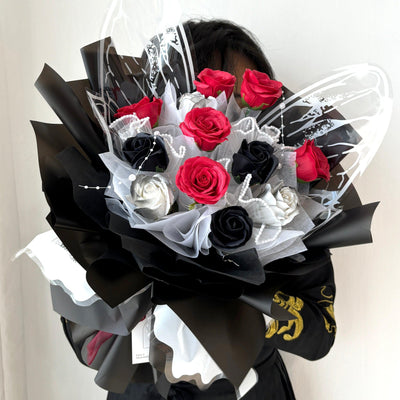 Wing Of Affection - Seven Layer Soap Flower Bouquet-Soap Flower-12 stalks-Mix-1-De Fairy Tales