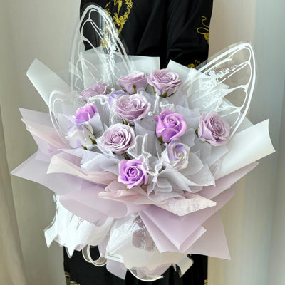 Wing Of Affection - Seven Layer Soap Flower Bouquet-Soap Flower-12 stalks-Mix-1-De Fairy Tales